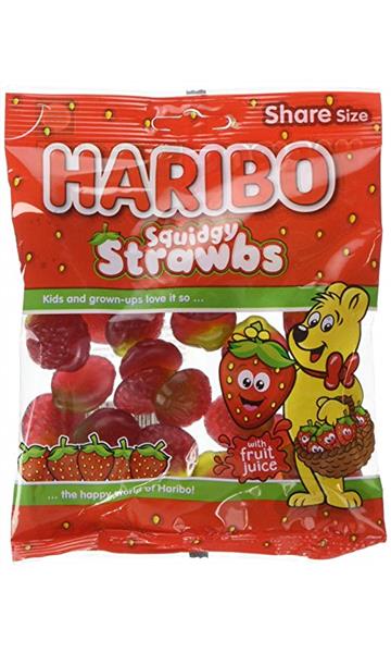 HARIBO  SQUIDGE TRAWBERRY 12X160g BAGS